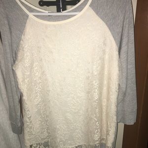 Market & Spruce lace t-shirt